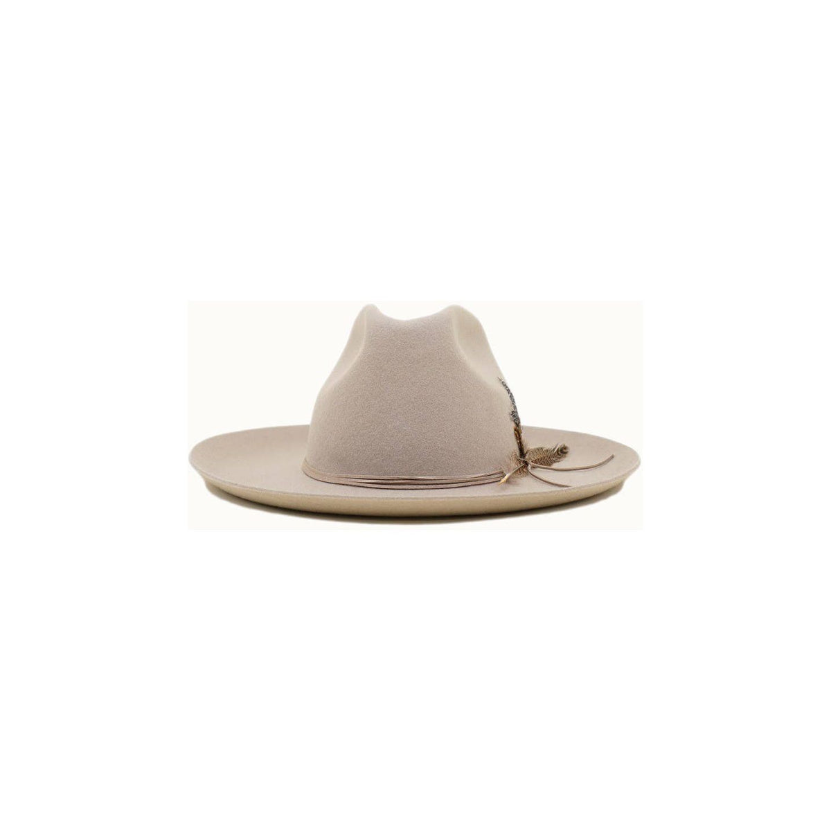 Olive & Pique Melbourne Wool Felt Rancher Aztec Tribal‎ Band Hat Olive & Pique - Western Cowboy Hat, 100% Wool Felt, Feather  main image 4