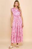 Cyrus Pink Paisley Maxi PINCH Dress
