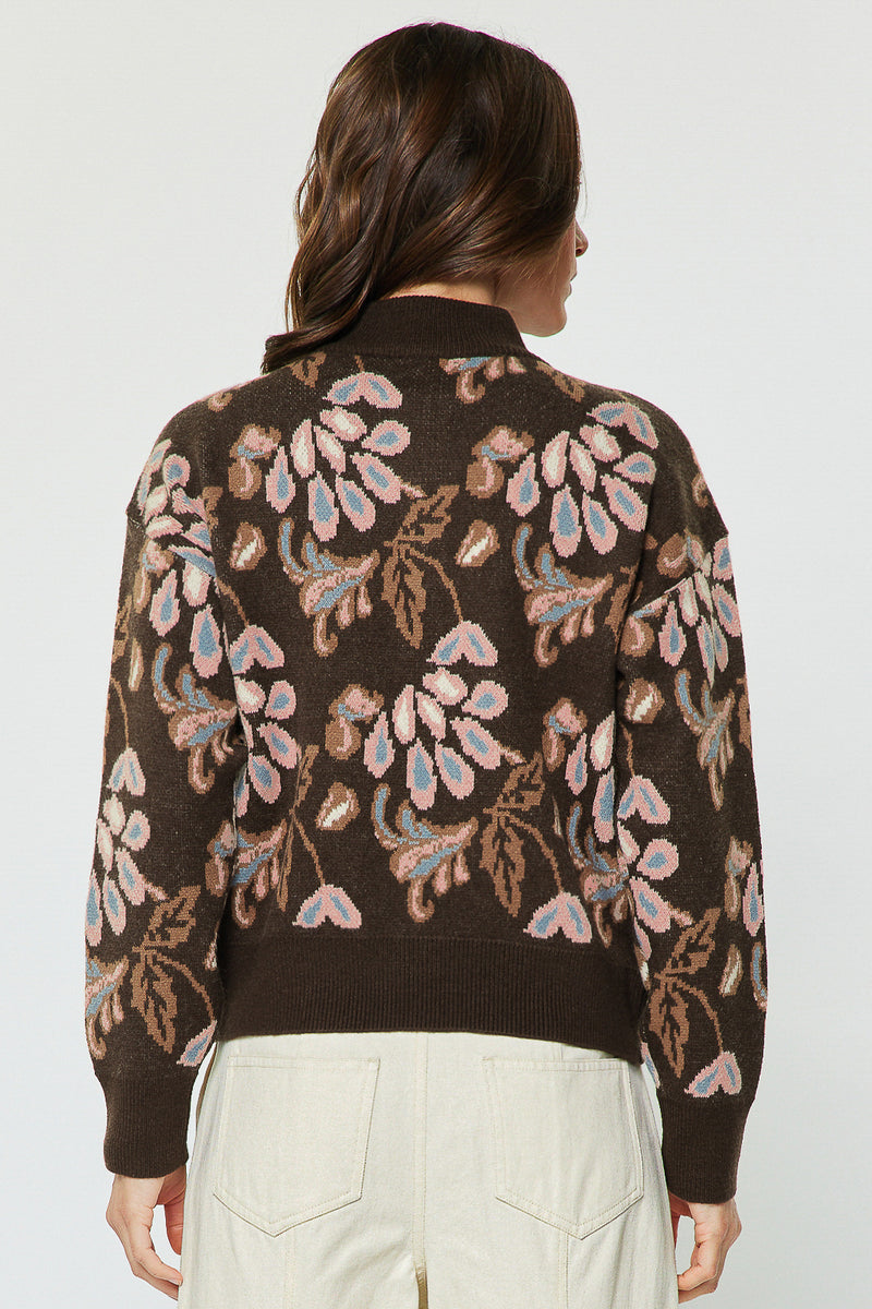 Azura Pattern Jacquard Sweater Current Air Sweater – Fig Tree