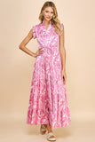 Cyrus Pink Paisley Maxi PINCH Dress