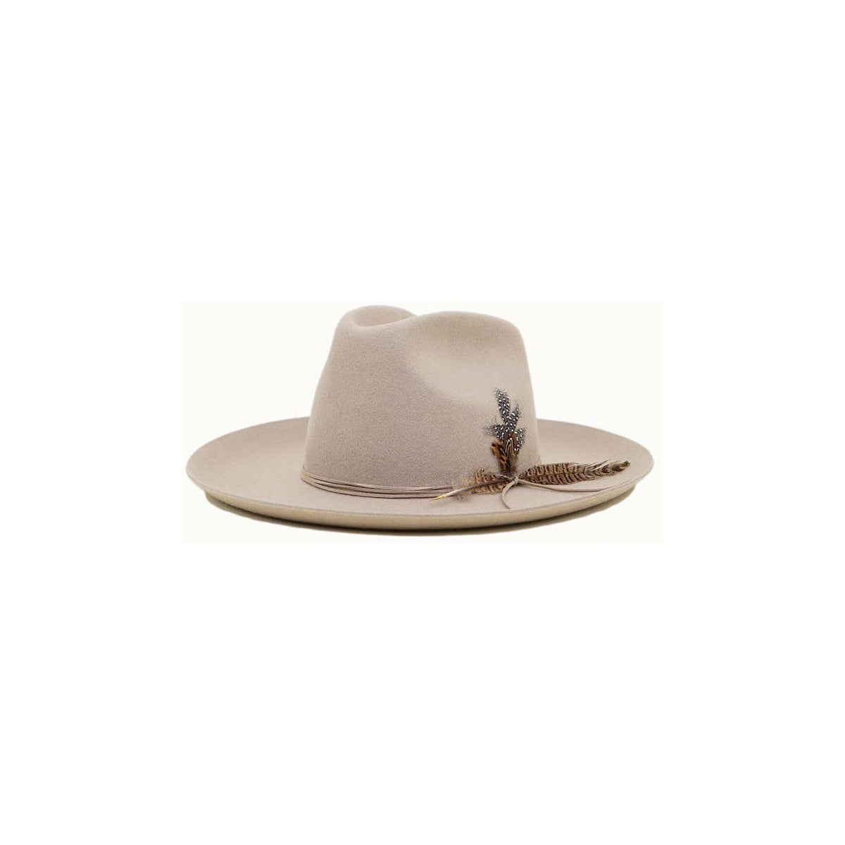 Olive & Pique - Western Cowboy Hat, 100% Wool Felt, Feather  display picture 1