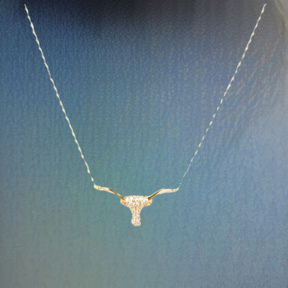 Kathryn Gold and Silver Longhorn Necklace