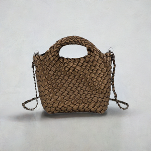 Emaline Bronze Mini Tote BC Bag with Braided Strap