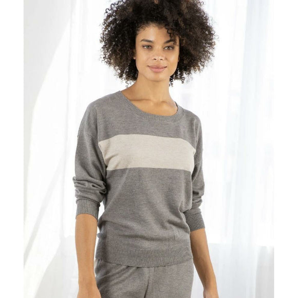 Audrey Soft Striped Light Weight Lovestitch Sweater-SALE