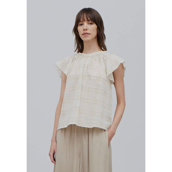 Whitley Cream Off the Shoulder Grade and Gather Top-SALE