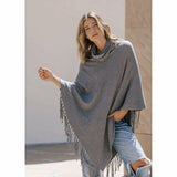 Alyn Soft Pullover Lovestitch Grey Fringe Sweater-SALE