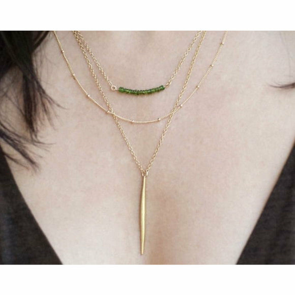 Alana Gold Icicle Pendant Chain Necklace
