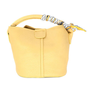 Elena Yellow Small Tote BC Bag with Scarf