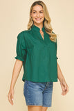 PINCH Gia Ballon Sleeve Blouse Top