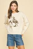 Camille Cowboy Graphic Crew PINCH Sweater