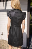 Bryn Leather Scalloped VOY Dress SALE