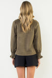 Jocelyn Long Sleeve Suede THML Top