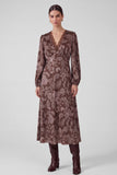 Brooklynn Long Sleeve Printed Maxi Current Air Dress