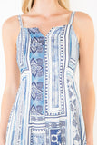 THML Mary Thin Strap Pattern Midi Dress