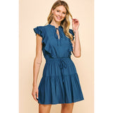 Mireya V Neck Ruffle Mini PINCH Dress