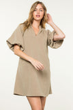 Remi Puff Sleeve Corduroy THML Dress