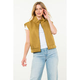 Jocelyn Striped Texture Zip Up THML Vest