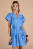 Kourtney Flutter Sleeve Mini Current Air Dress