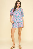 PINCH Nelly Botanical Print Blouse Top