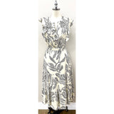 Delia Cream Flutter Sleeve Print THML Dress