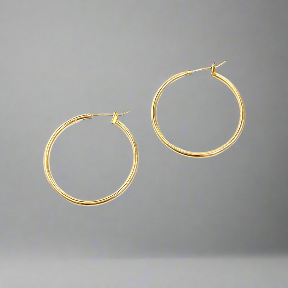 Adorn Gold Medium or Large Hoop Earrings