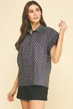 PINCH Martha Geometric Diamond Print Shirt Blouse