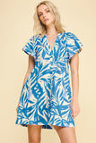 PINCH Leslie Botanical Print Tunic Mini Dress