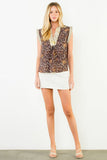 THML Taytum Sleeveless Flower Print Top