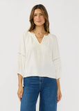 Lovestitch Kiana Embroidered and Lace Trim Top