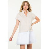 Beatrix Suede Short Sleeve THML Dress