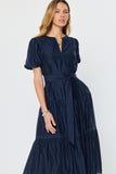 Keira Half Puff Sleeve Midi Current Air Dress