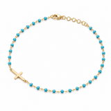 Betty Cross Dainty  Beads Bracelet