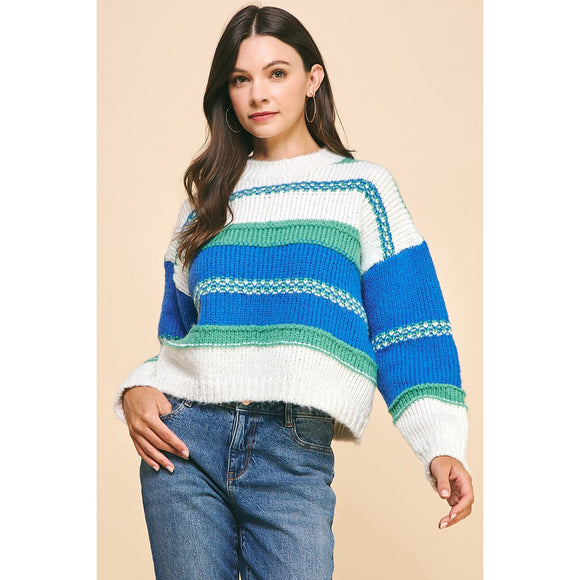 Irene Multi Color Stripe PINCH Sweater