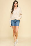 Erin Striped Drop Shoulder Knit PINCH Sweater