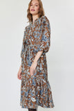 Lexi Floral Paisley Printed  Midi Current Air Dress