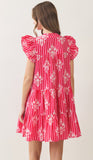 PINCH Aubrey Floral Tiered Babydoll Mini Dress