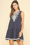 PINCH Alana Embroidered Mini Dress