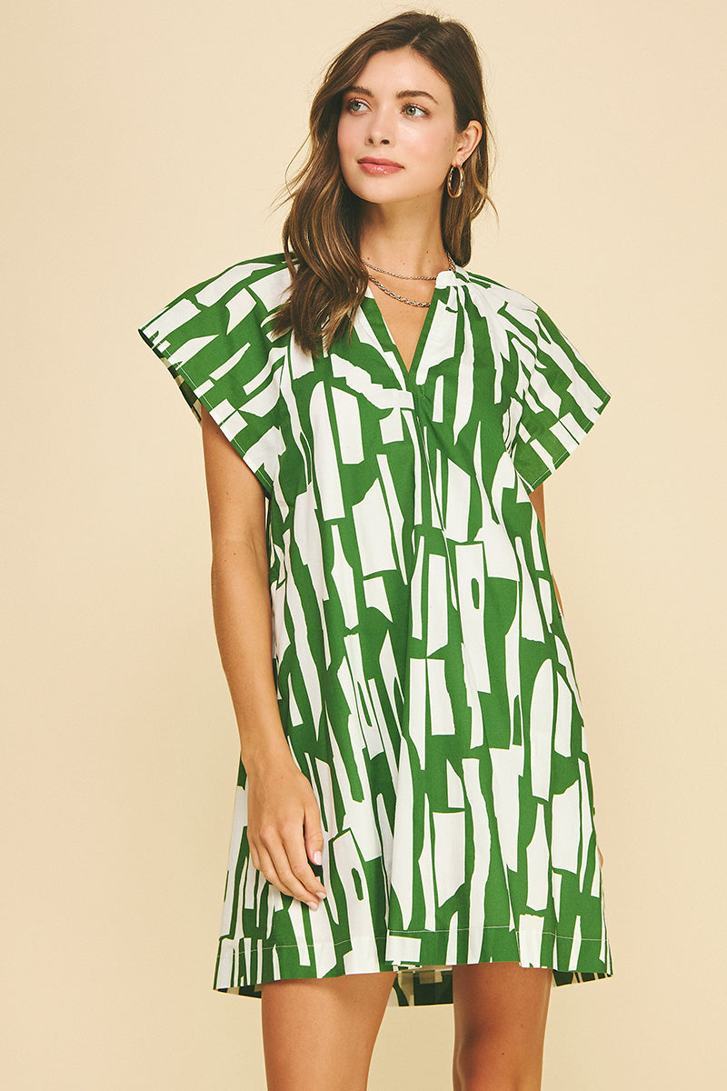 mini dress tunic Print Mini Tunic Dress - Pinch