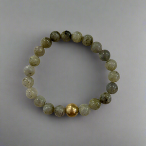 Mila Labradorite and Gold Bead Stacking Beaded Bracelet