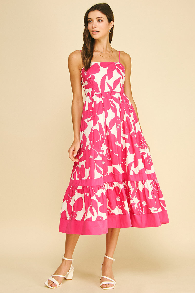 bold print midi dress Fifteen Twenty Kourtney Cross Front Midi Dress - Leopard