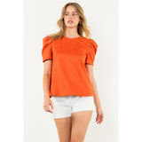 Clementine Puff Sleeve Suede THML Top-SALE