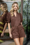 THML Gianna Soft Suede Top