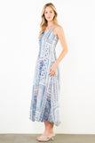 THML Mary Thin Strap Pattern Midi Dress