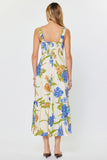 Sandy Floral Print Sleeveless Tiered Midi Current Air Dress