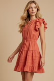PINCH Kyra Flutter Sleeve Mini Dress