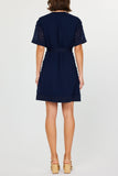 Wren Navy Button Down Current Air Dress