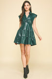 Diane Faux Leather Twist Mini PINCH Dress
