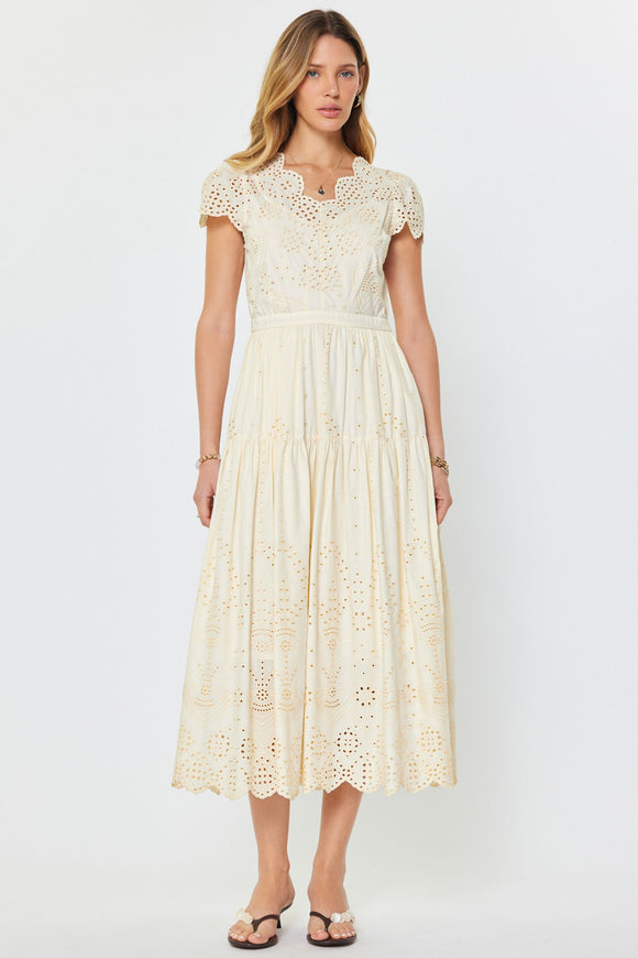 Kasia Eyelet Embroidered Scallop Maxi Current Air Dress – Fig Tree Jewelry  & Accessories