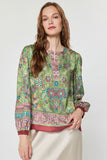 Maria Paisley Print Current Air Blouse