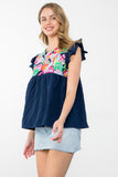 Scarlett Embroidered Textured THML Top